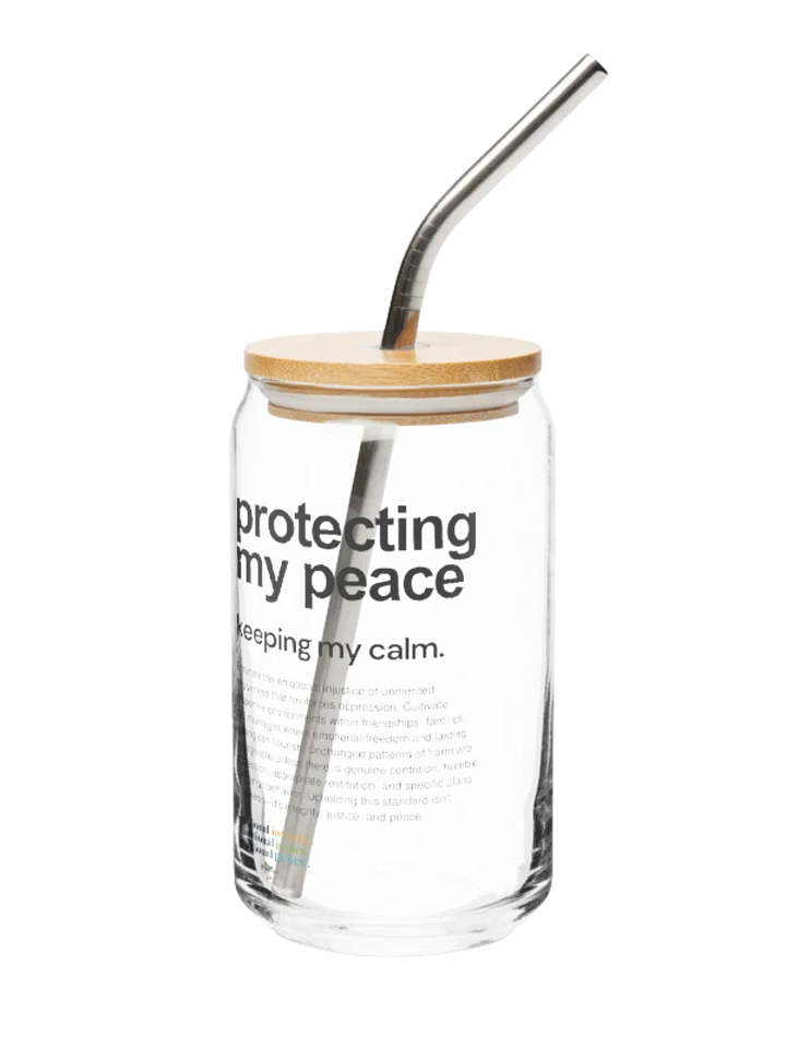 Official Planted By Calm | Calm Keepers Can-Shaped Glass (Style 2, with Bamboo Lid and Metal Straw) product image (2)