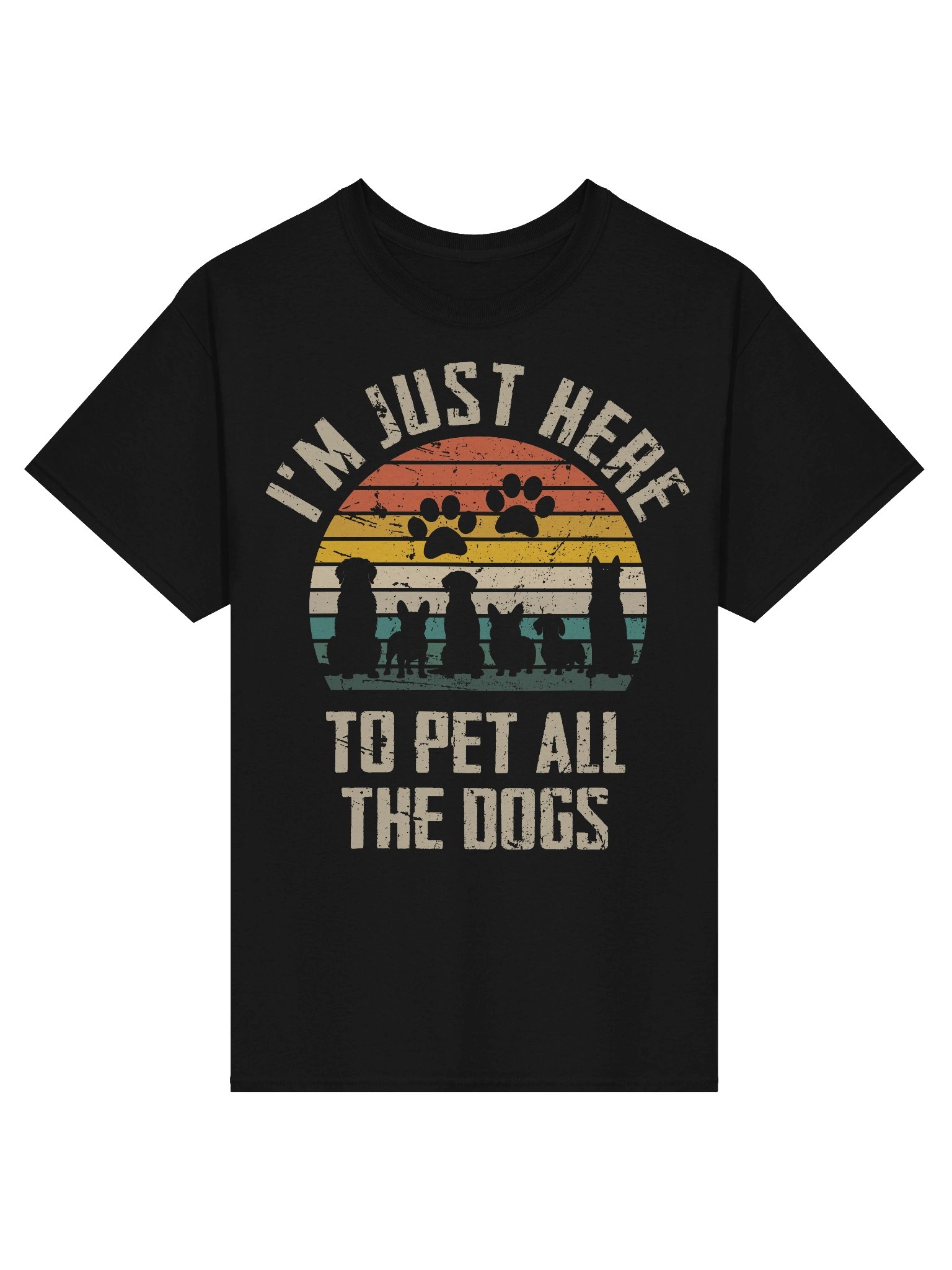 Im Just Here To Pet All Dogs Vintage T-Shirt product image (1)