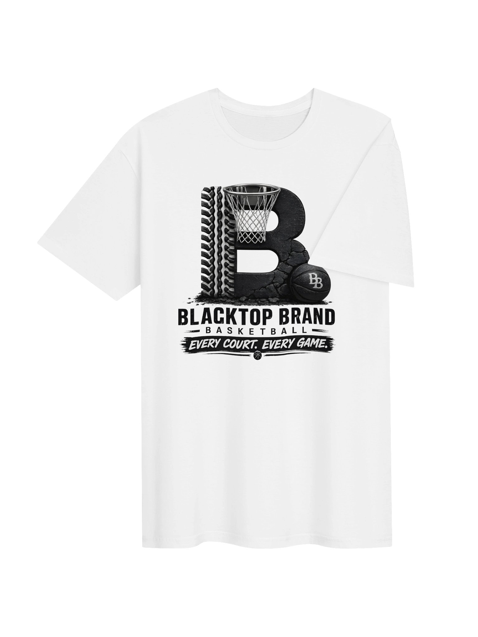 Blacktop Brand Basketball B Logo Tee product image (4)