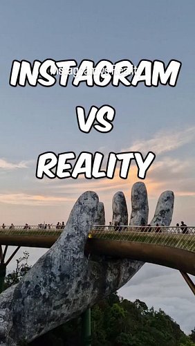 Social media shows Rainbow Bridge at Ba Na Hills 🇻🇳 looking peaceful and empty...

Reality? Absolutely packed with people whe...