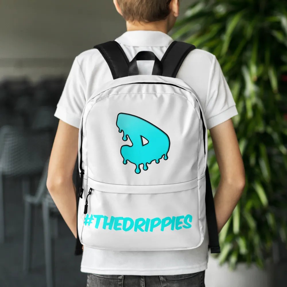 Cyan Drip All-Over Backpack product image (4)