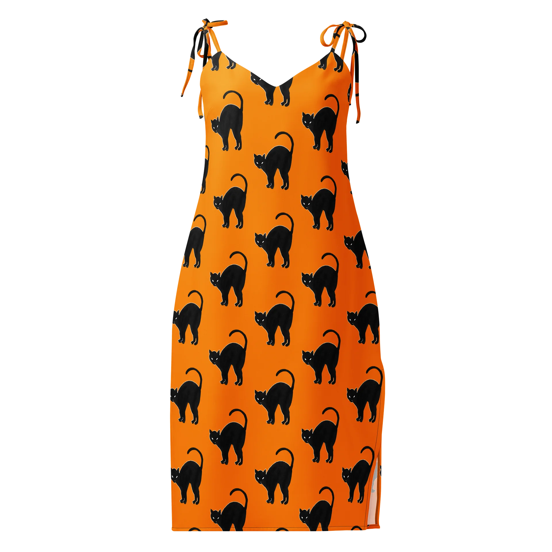 Orange Cats All-Over Print Slip Dress product image (2)