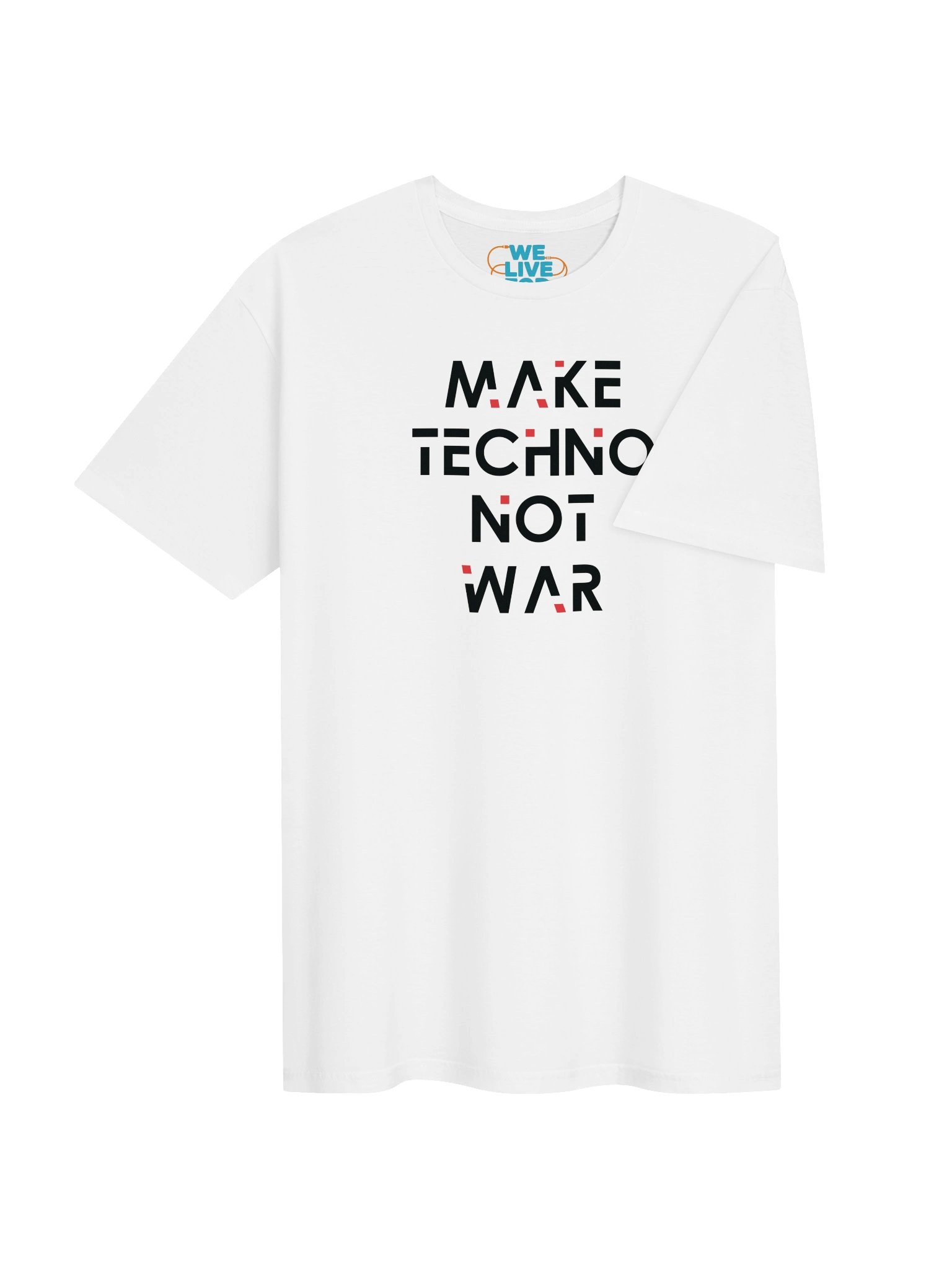 Make Techno Not War Red Details Black Logo Unisex T-shirt product image (12)