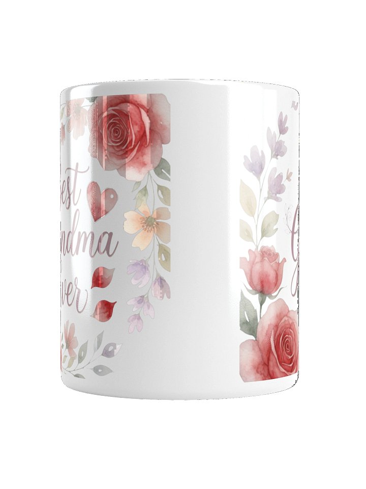 Best Grandma Ever" Flower Garden Mug - Beautiful Floral Aesthetic Gift for Grandmother product image (2)