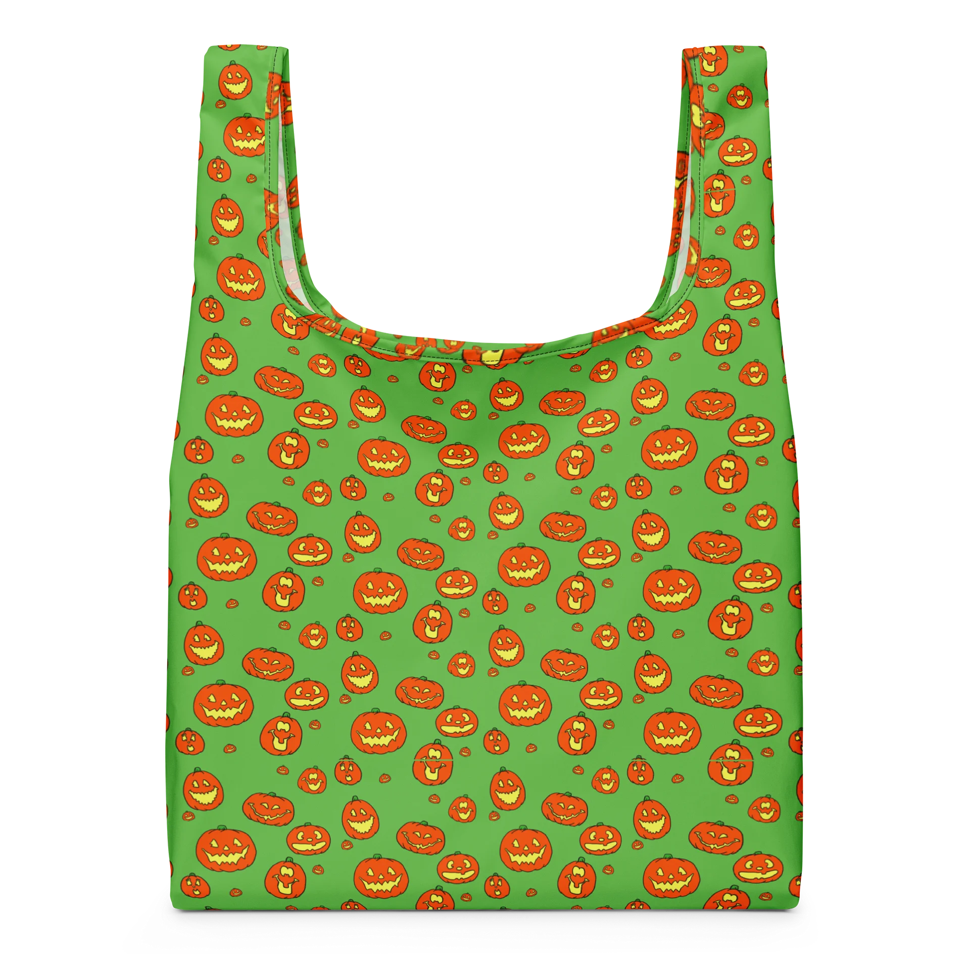 Vintage Pumpkin Reusable Shopping Bag - Green product image (1)
