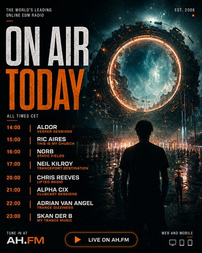 Catch today's exclusive shows from @aldormusic  @ricairesmusic  @neil_kilroy  @alphacix  @skan_der.b_music grab mobile app or...