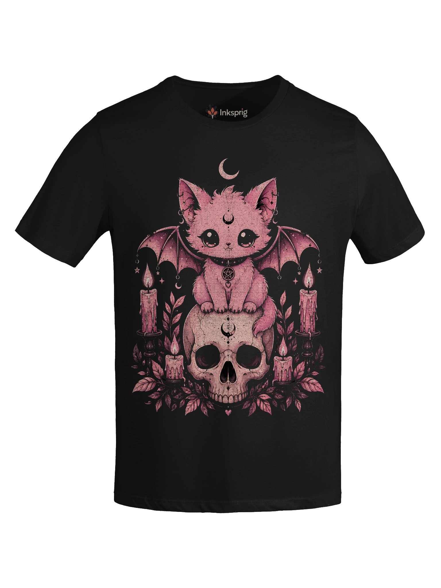 Moonlit Bat Cat Gothic Tee product image (19)