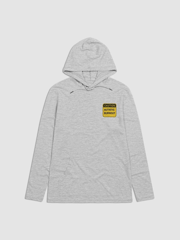 CAUTION: ASD BURNOUT (sm design) printed lightweight hoodie product image (2)