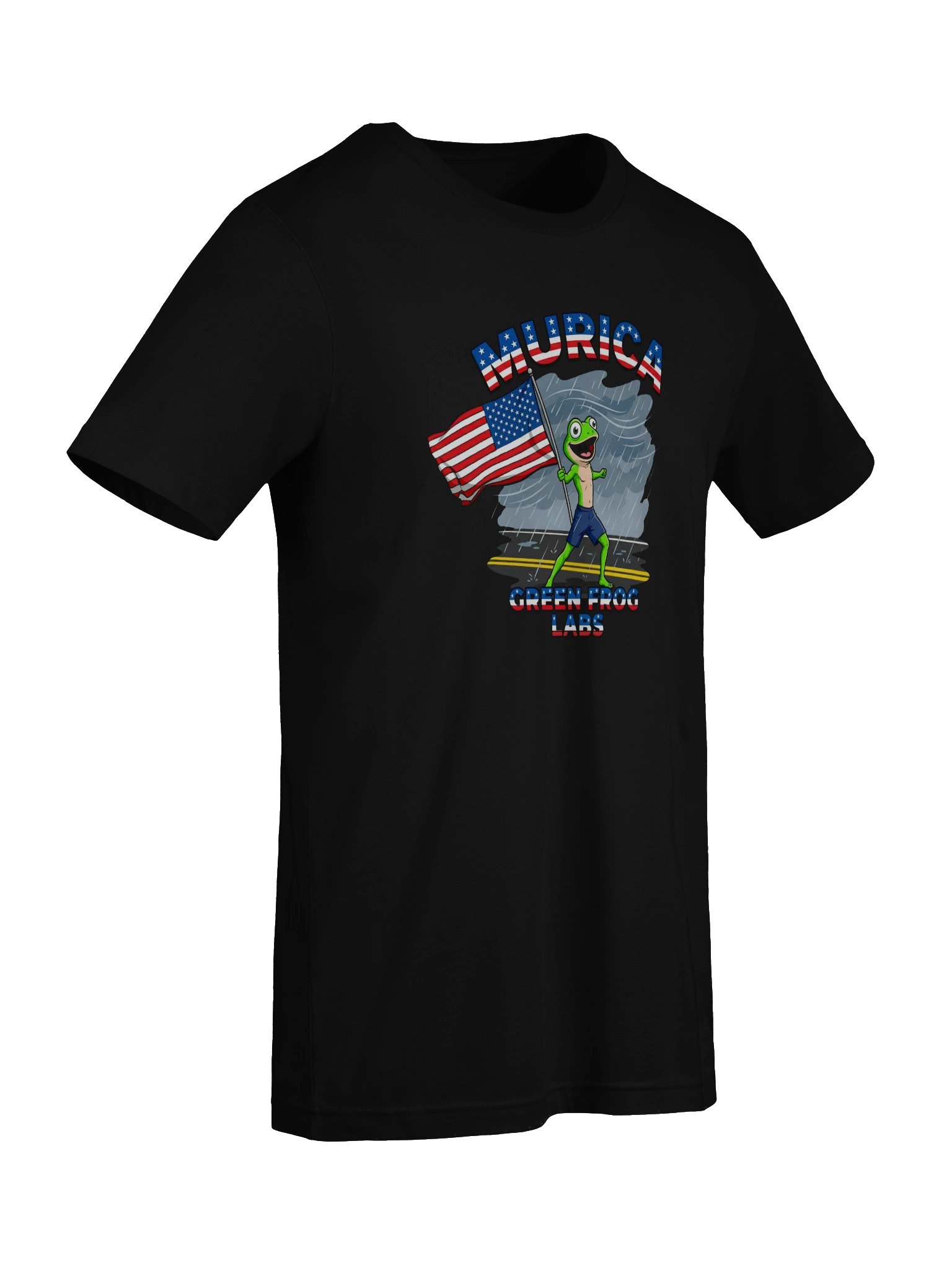 Funny Murica Frog Tee - Patriotic Green Frog Labs Flag Meme Shirt product image (9)