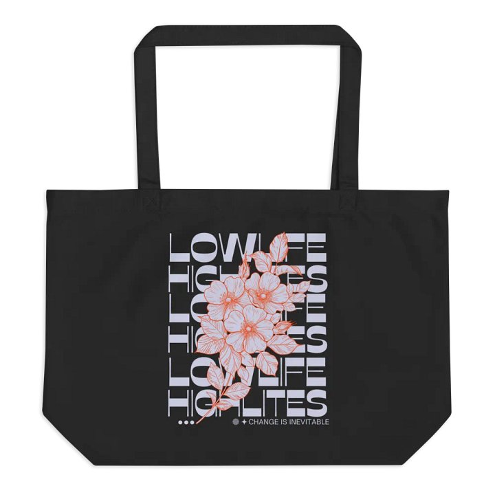 LowLifeHighLites Eco Cotton Floral Tote Bag product image (1)