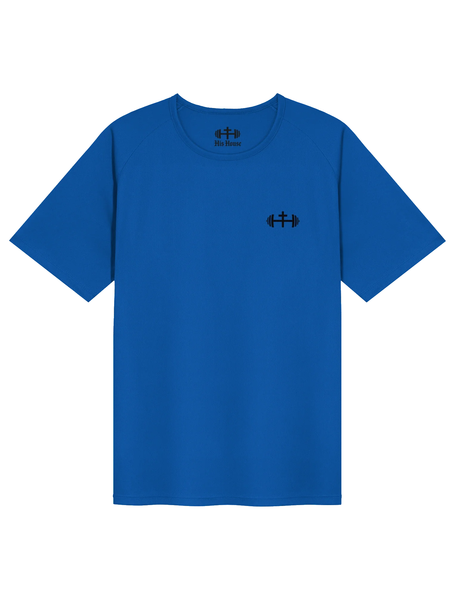 His House Mens Performance Crew Collar T-Shirt -Black Logo by His House