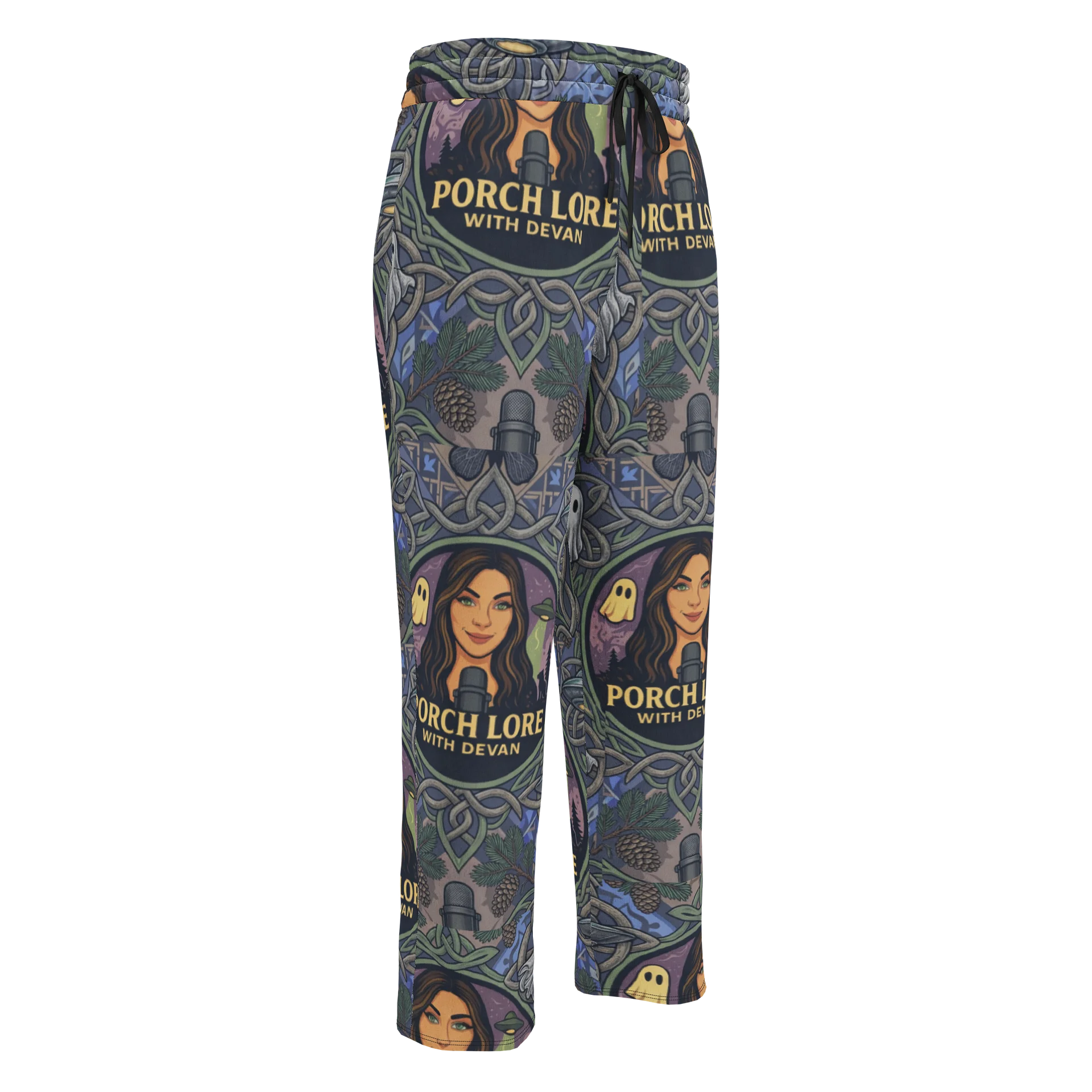 PORCH LORE DEVAN PERIWINKLE MOTH UNISEX WIDE LEG JOGGERS product image (1)