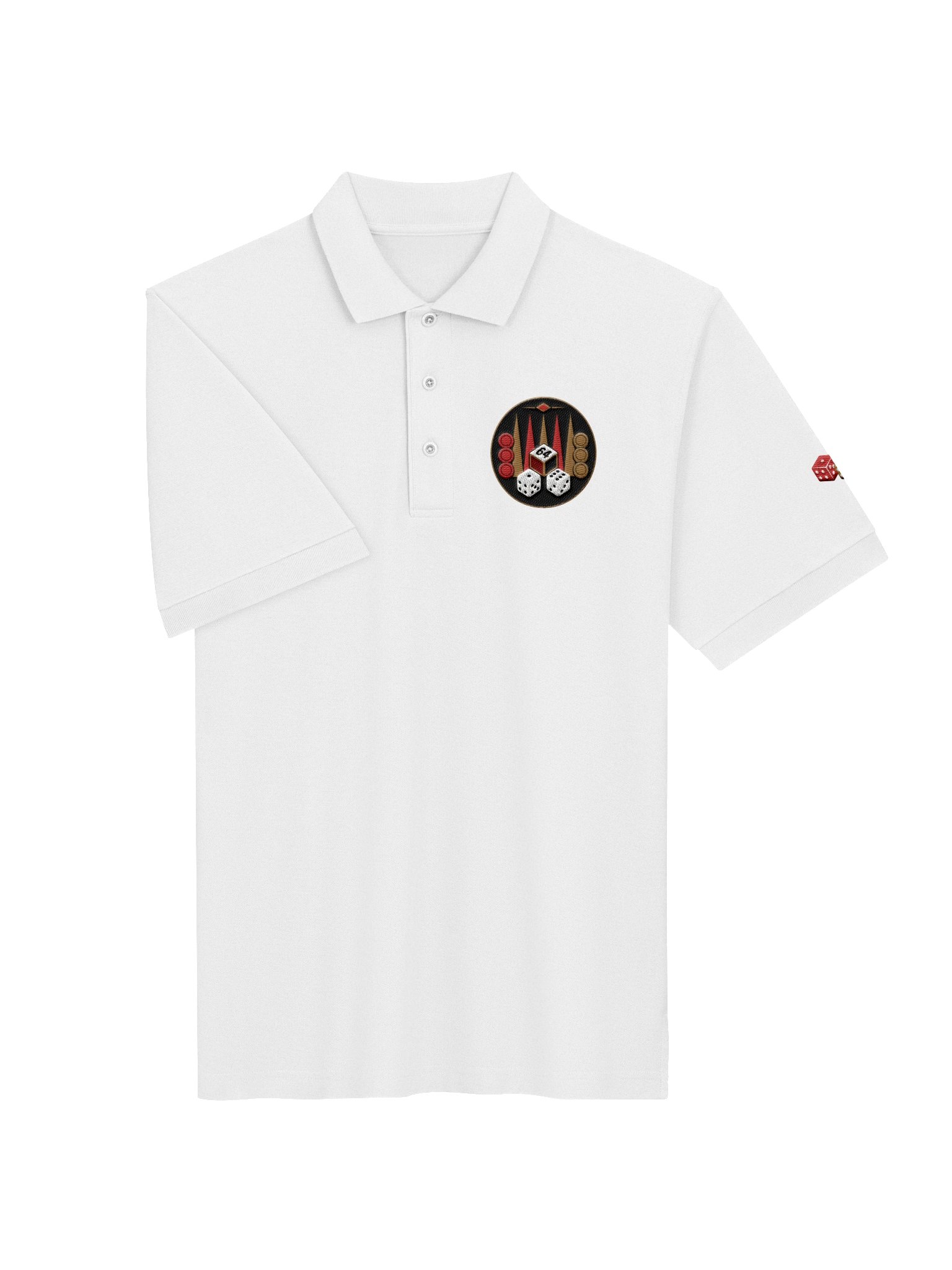 Cube and Dice Emblem Polo White product image (3)