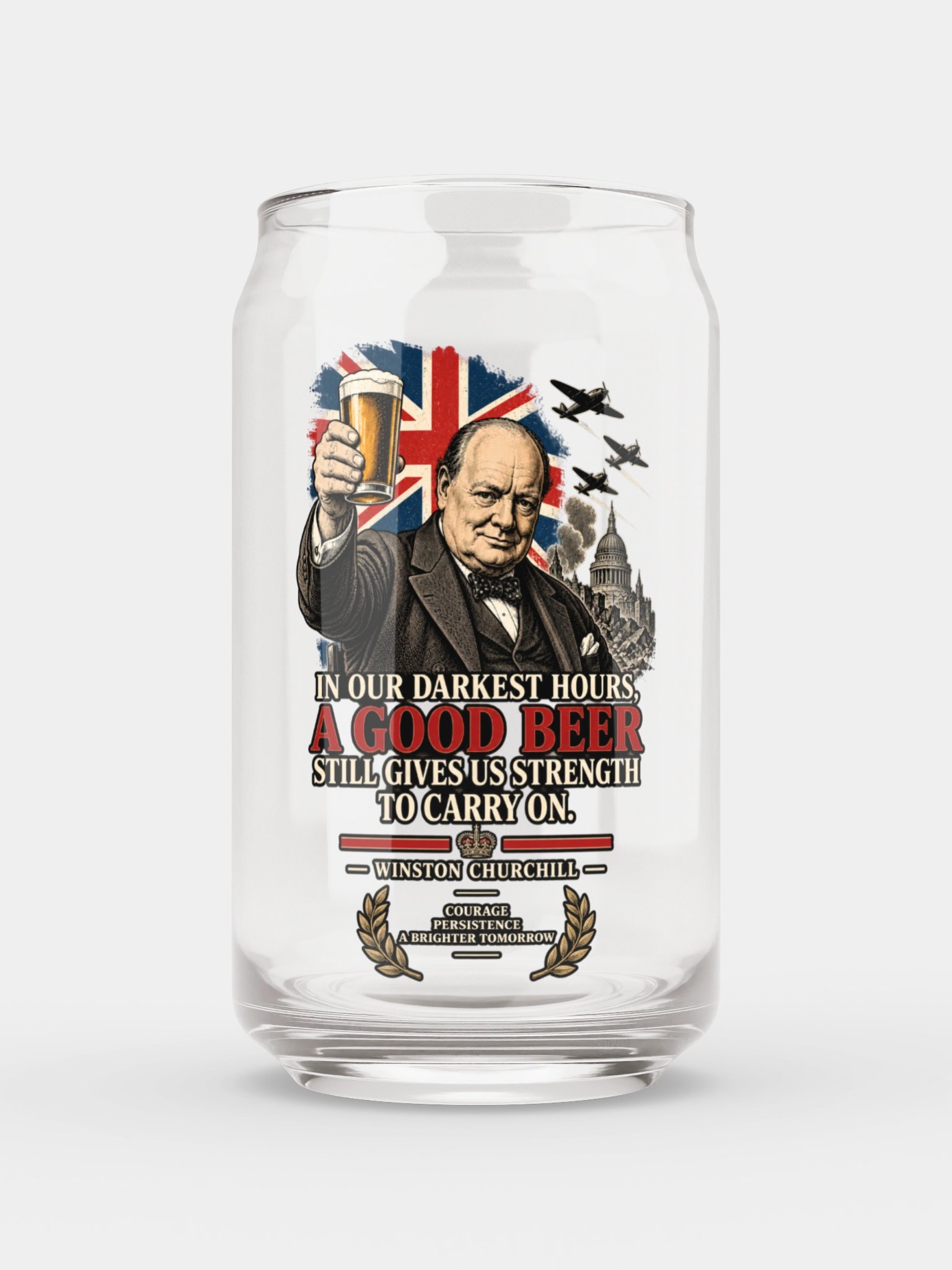 Churchill “A Good Beer” WWII Beer Glass product image (3)