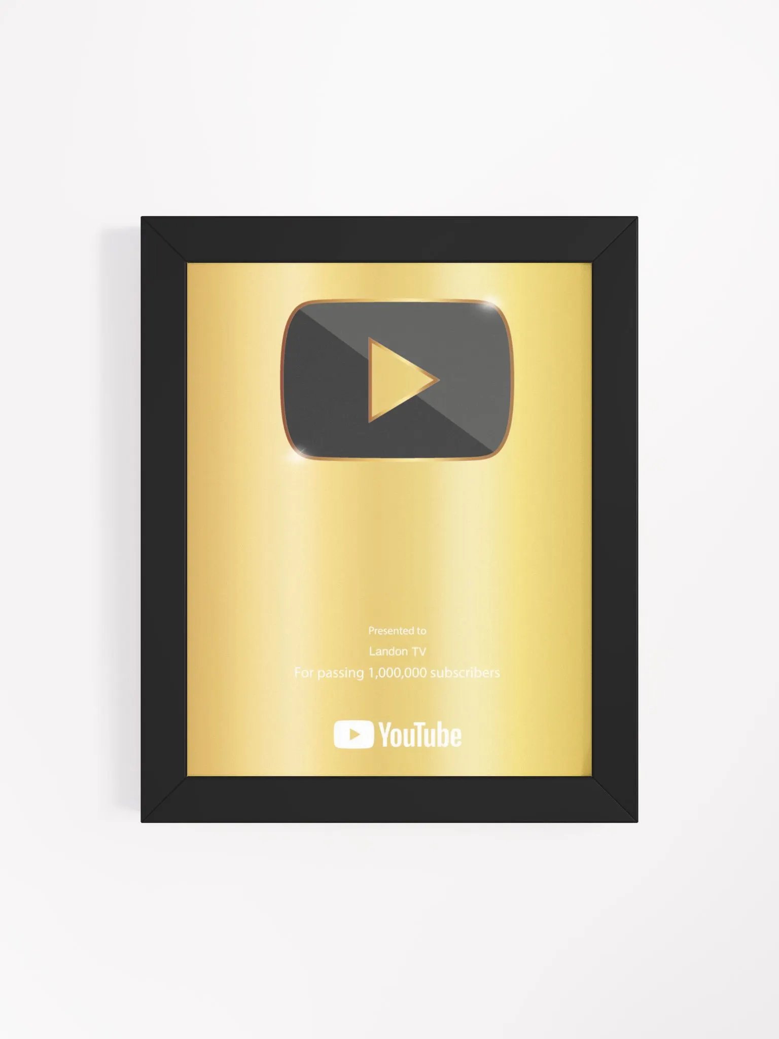 Golden Play Button Commemorative Poster product image (71)