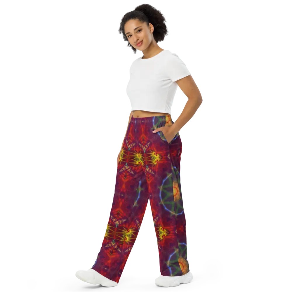 Orange and Purple Kaleidoscope Wideleg Pants product image (10)