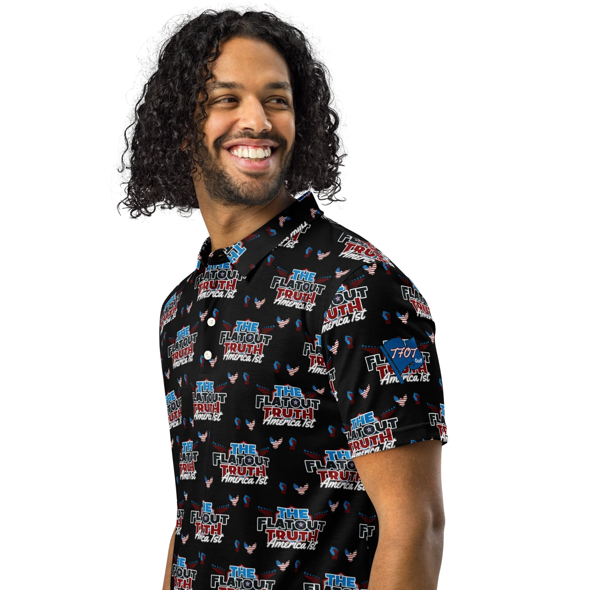 TFOT SlimFit America 1st Black Polo Shirt product image (3)