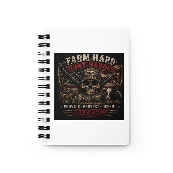 Farm Hard - Hunt Harder Spiral Bound Notebook product image (1)