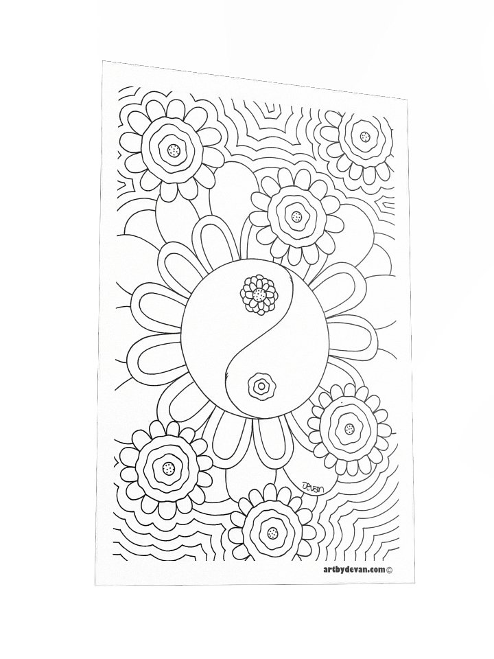 Color Your Own Art: Yin & Yang product image (2)