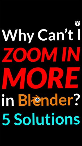 We all run into it at some point: We are zooming in on a small area of our model, but Blender doesn't want to go any further....
