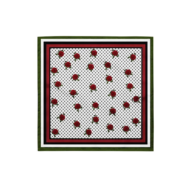 Olive Kufiya Rose Bandana Scarf product image (1)