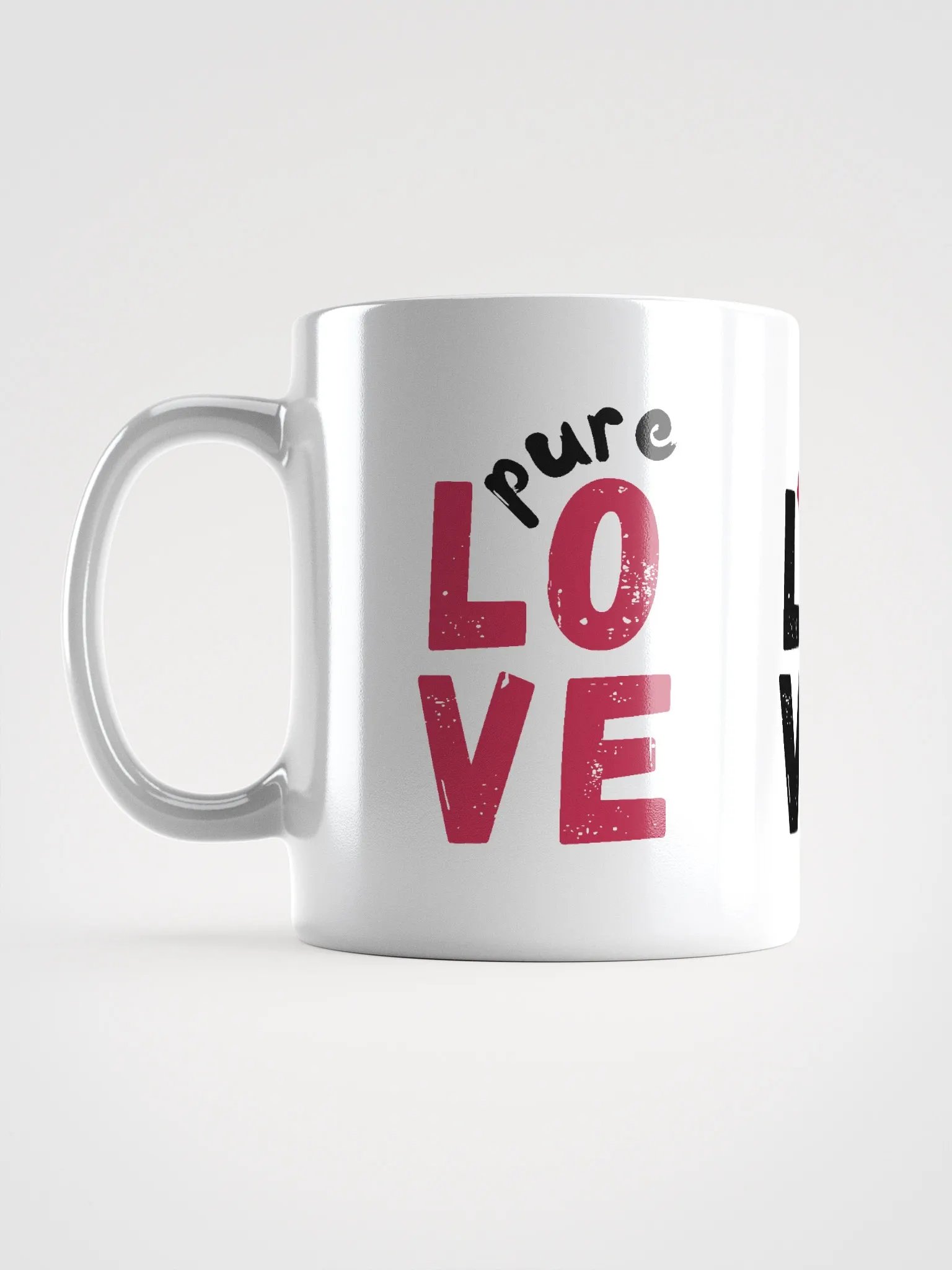 Pure LOVE dual Color Black-Magenta white Mug product image (6)