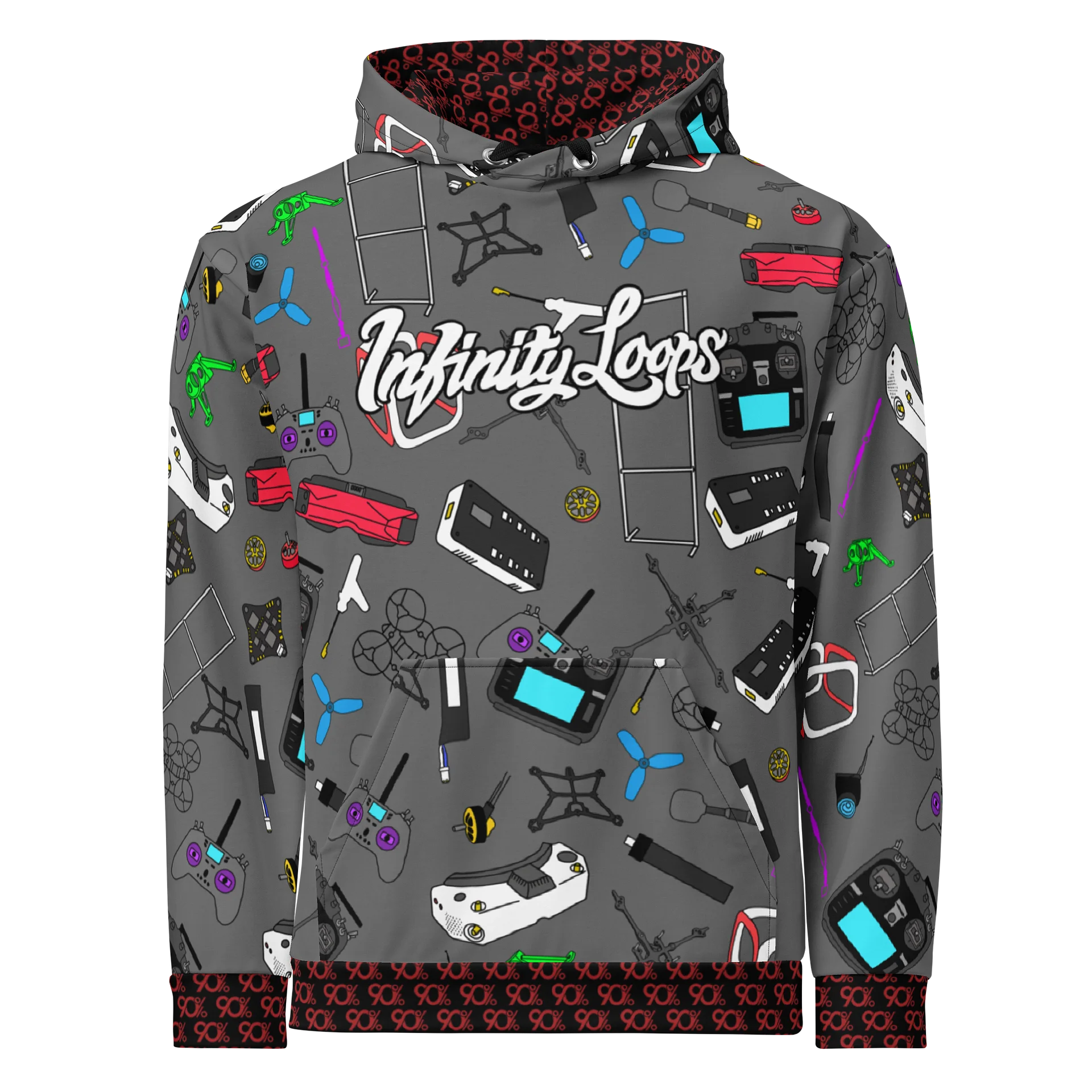 Gray Micro FPV Hoodie product image (1)