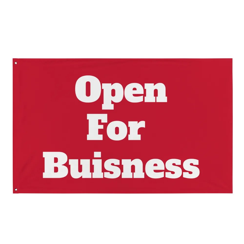 "Open" Open For Business Redefined Flag product image (1)