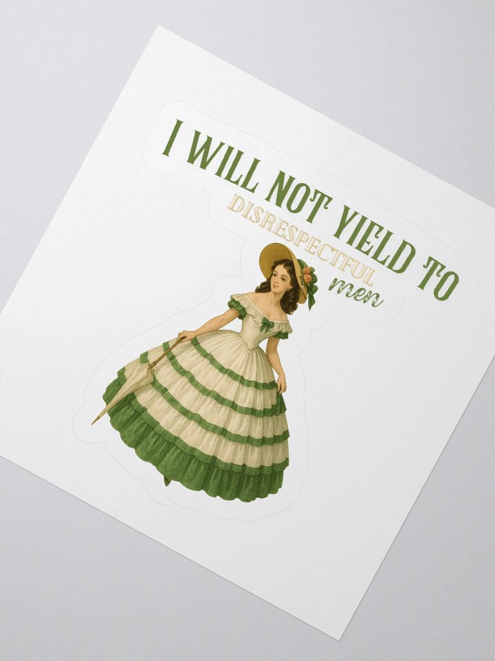 I will not yield southern belle sticker product image (5)