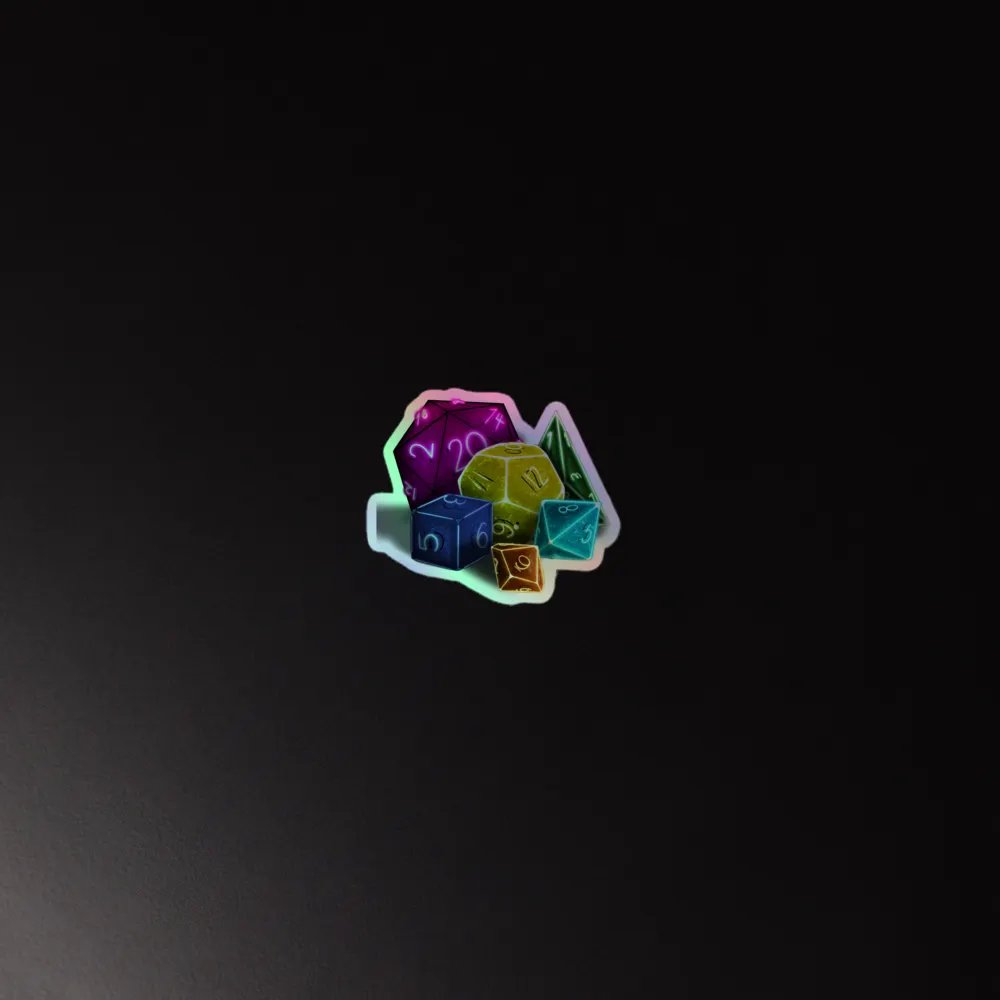 Magic Dice Set Holo Sticker product image (2)