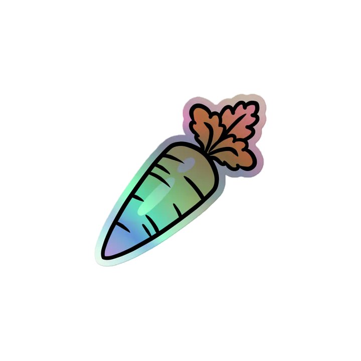 Rainbow Carrot Holo Sticker product image (1)