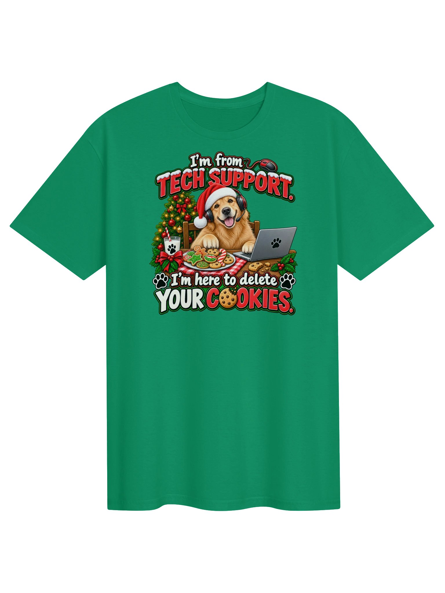 I’m From Tech Support, I’m Here to Delete Your Cookies – Christmas T-Shirt product image (5)