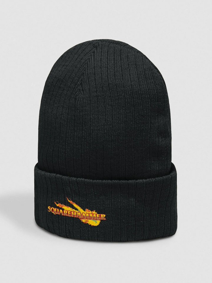 Square Hammer Ribbed Knit Beanie product image (2)