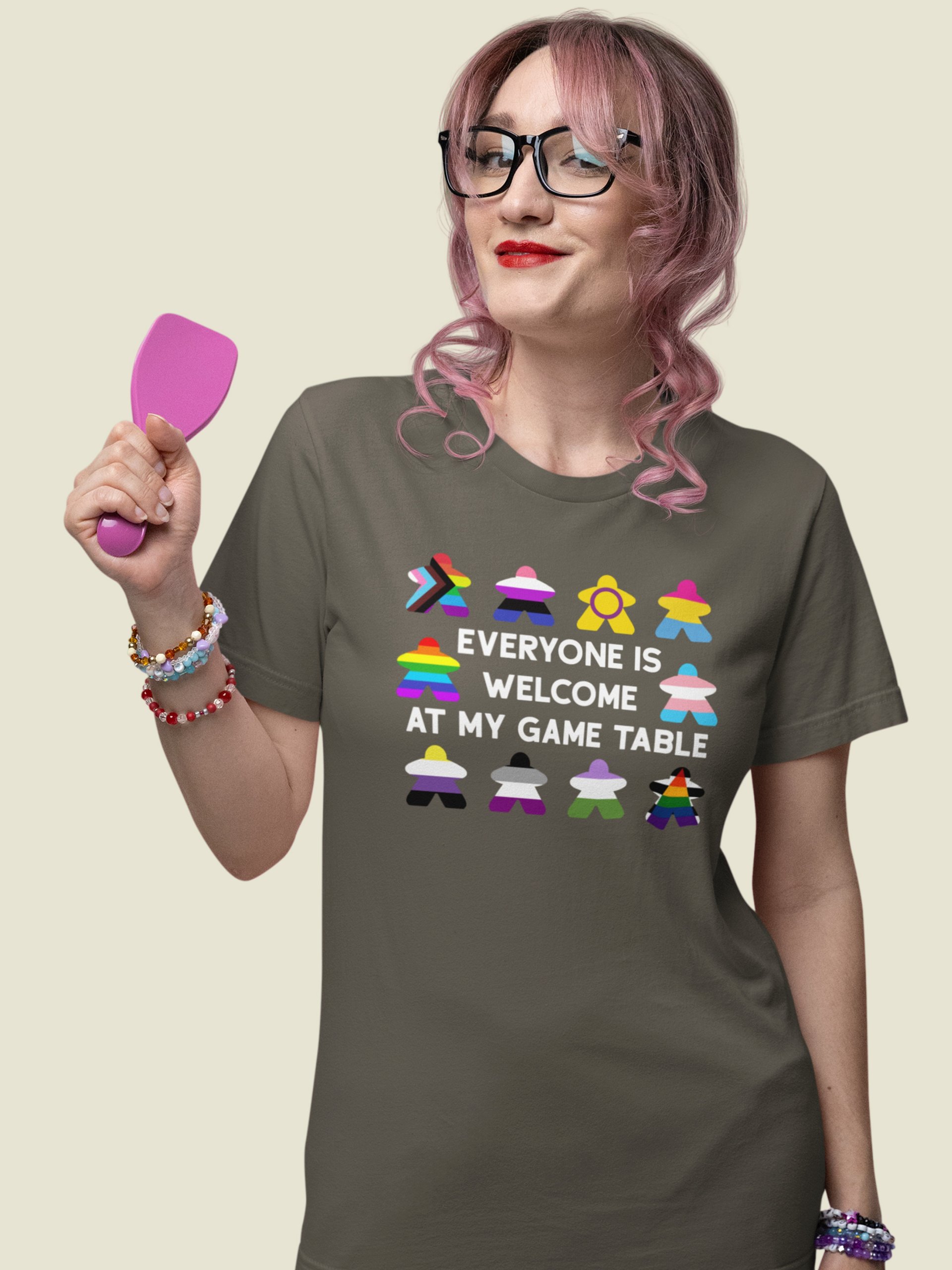 Inclusive LGBTQ Meeples Board Game T-Shirt product image (1)