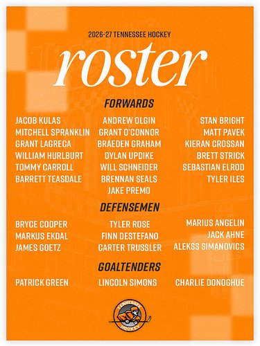 our squad for the 2026-27 season. 

#hockeytop | #icevols