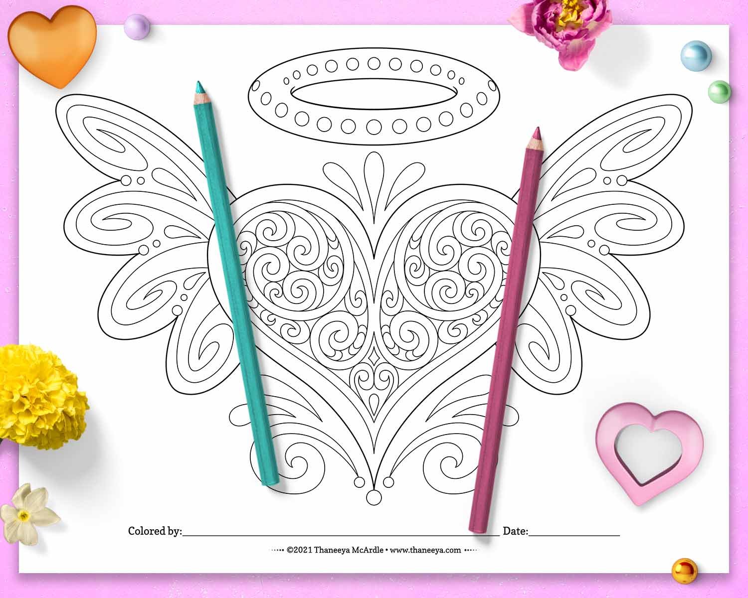 Heart Coloring Pages product image (11)