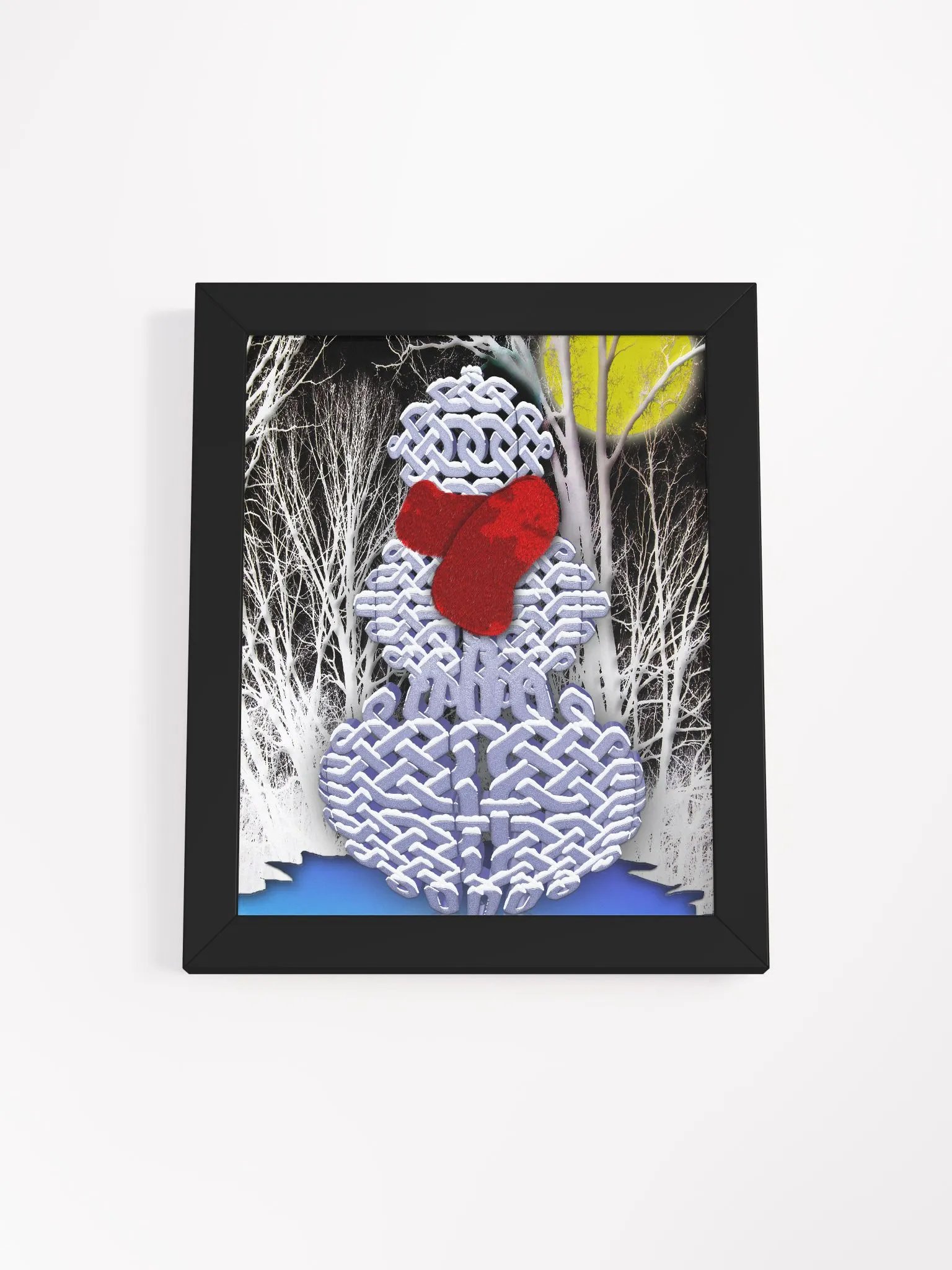 Celtic Knot Snowman Framed Poster product image (17)