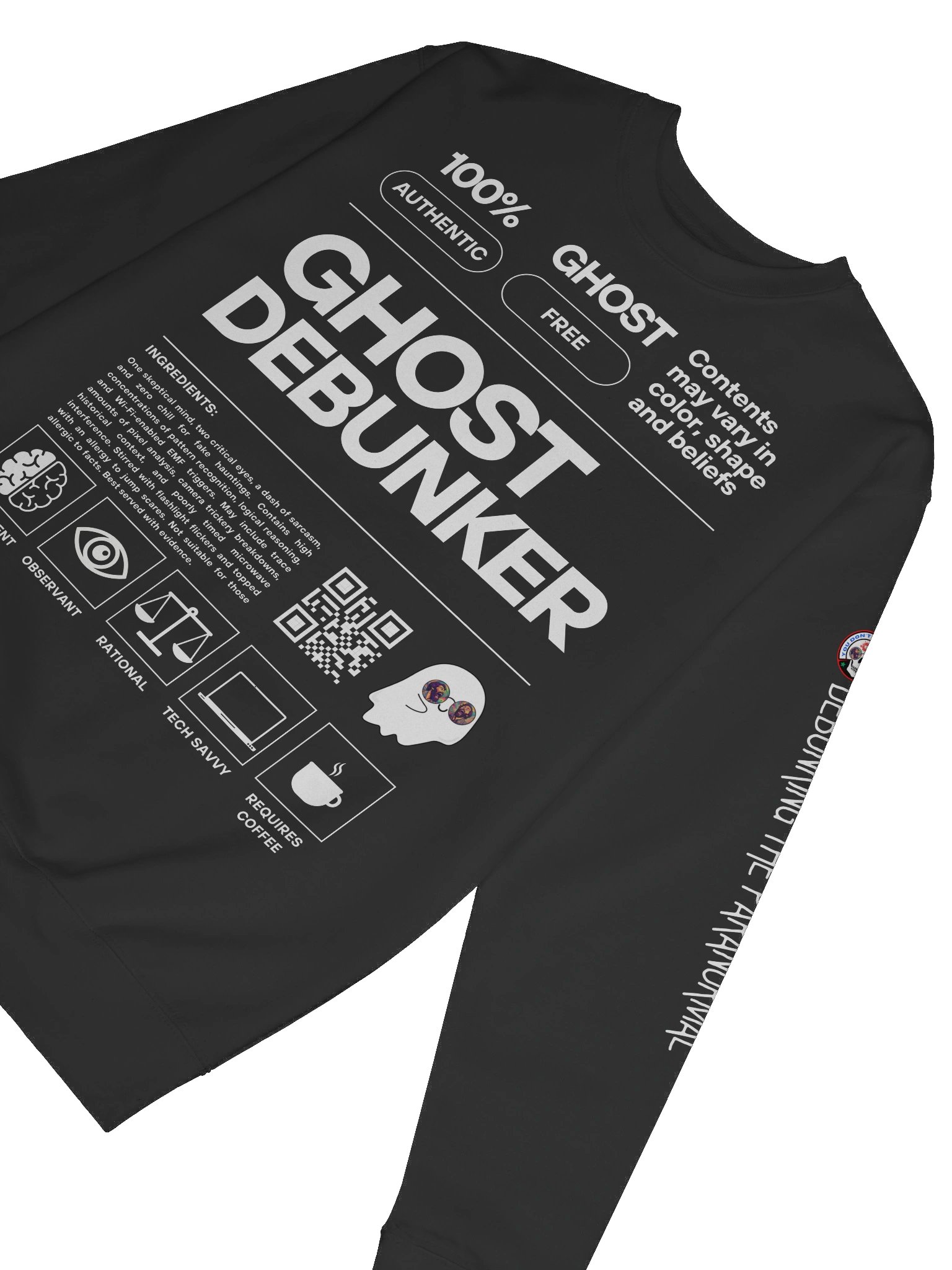 Ghost Debunker – Product Label Pullover product image (6)