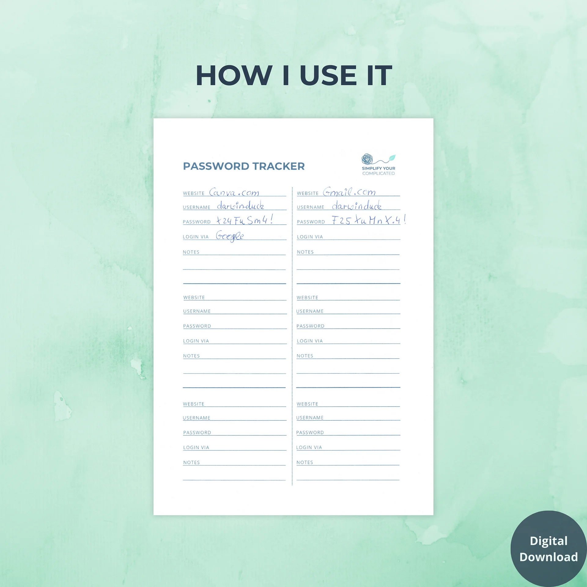 Password Tracker product image (3)