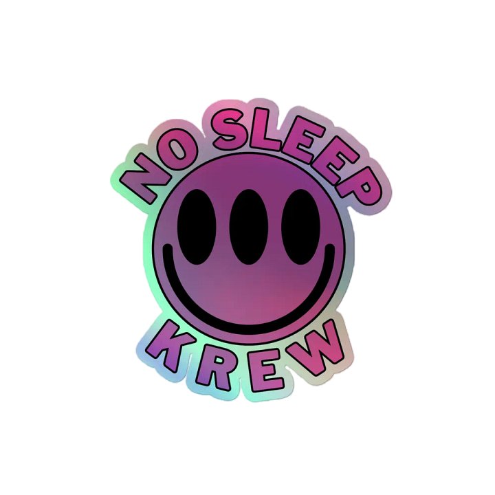No Sleep Krew - Pink Holographic Sticker product image (2)
