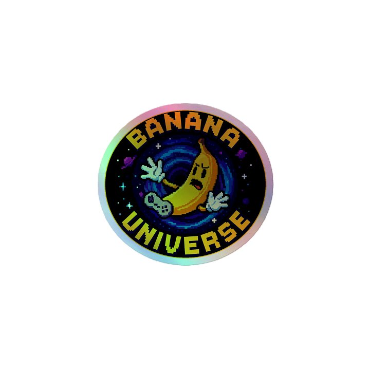 Banana Universe Logo Holographic Sticker product image (1)