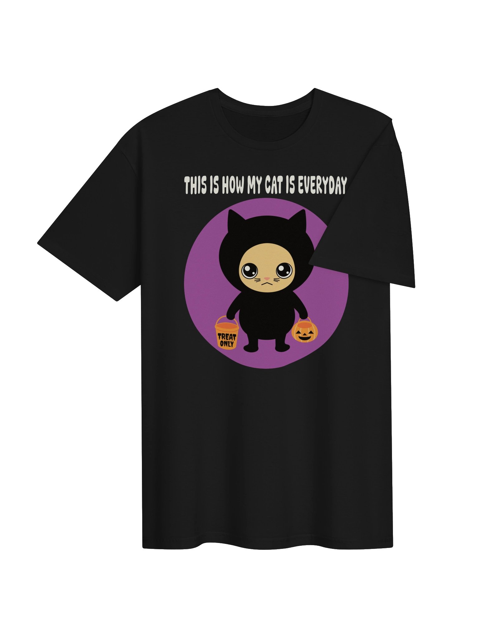Halloween Cat (Treat Only) - Unisex Adult Super Soft Lightweight T-shirt product image (3)