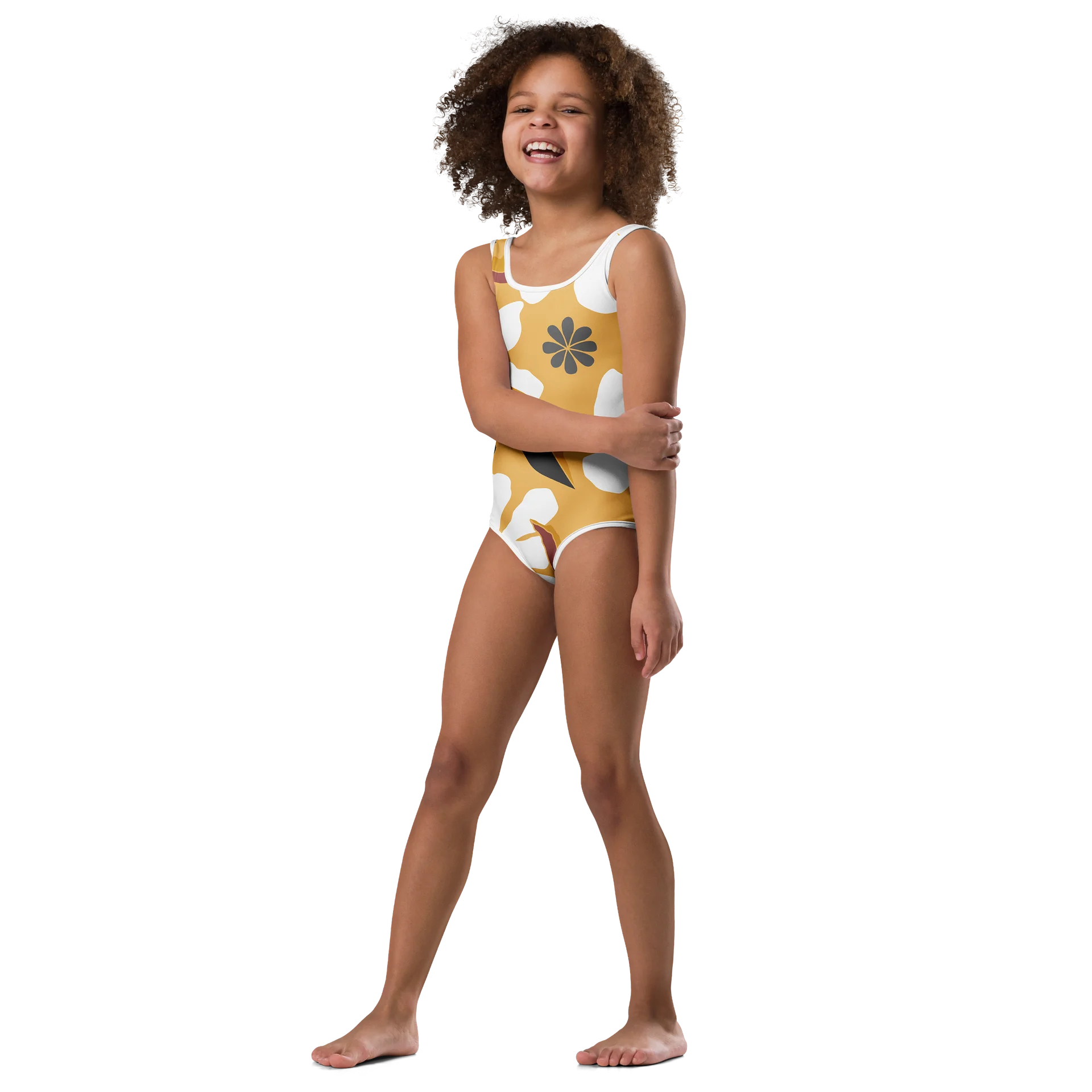 Elegant Floral All-Over Print Kids Swimsuit product image (6)