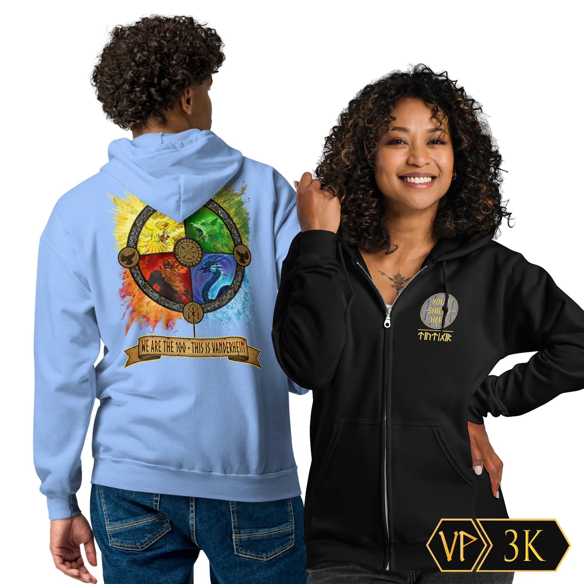 'THE 100' ZIP HOODIE by MIMIDOTB product image (1)