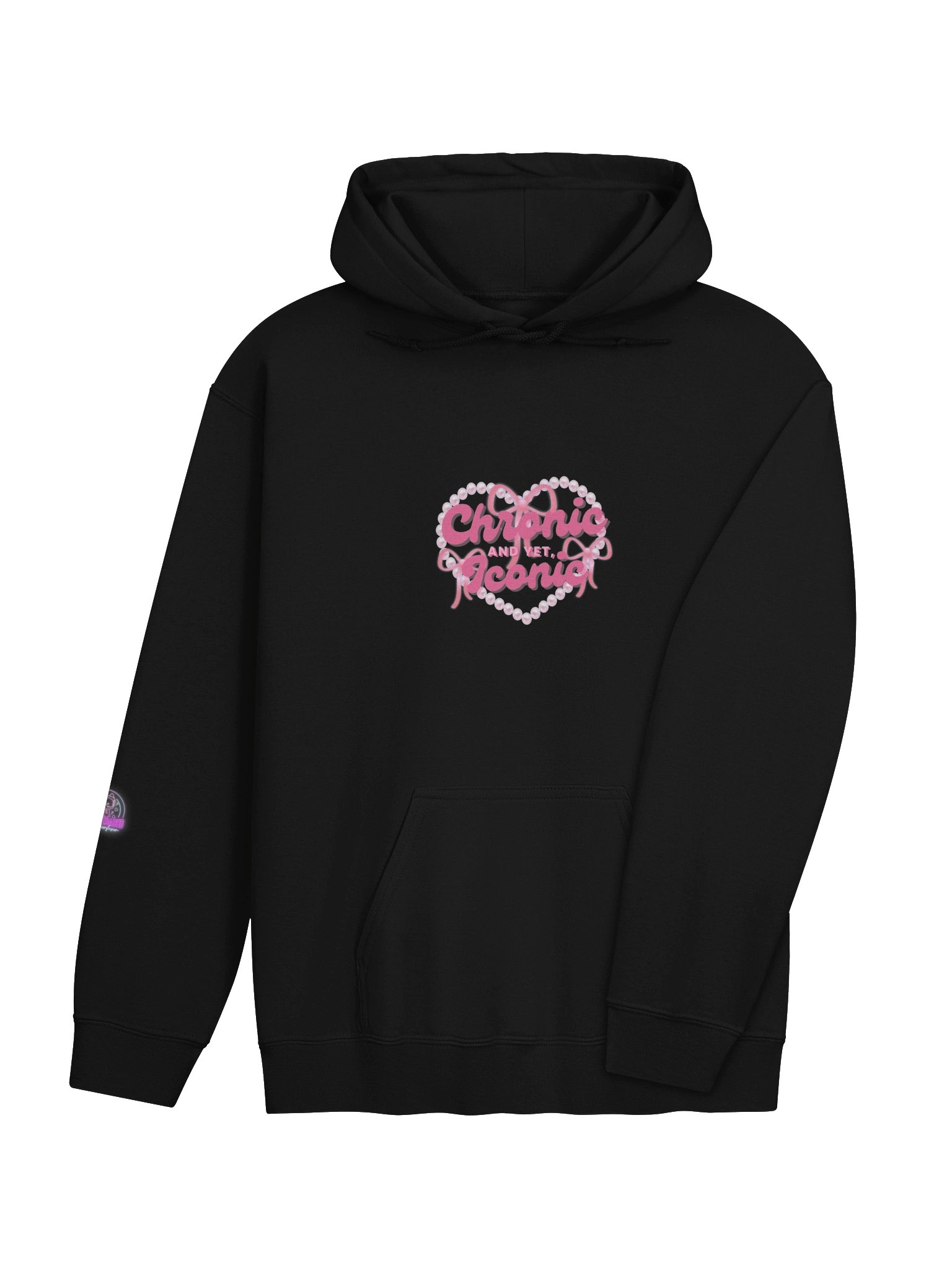 Chronic Yet Iconic Pink Bow Heart Hoodie product image (16)