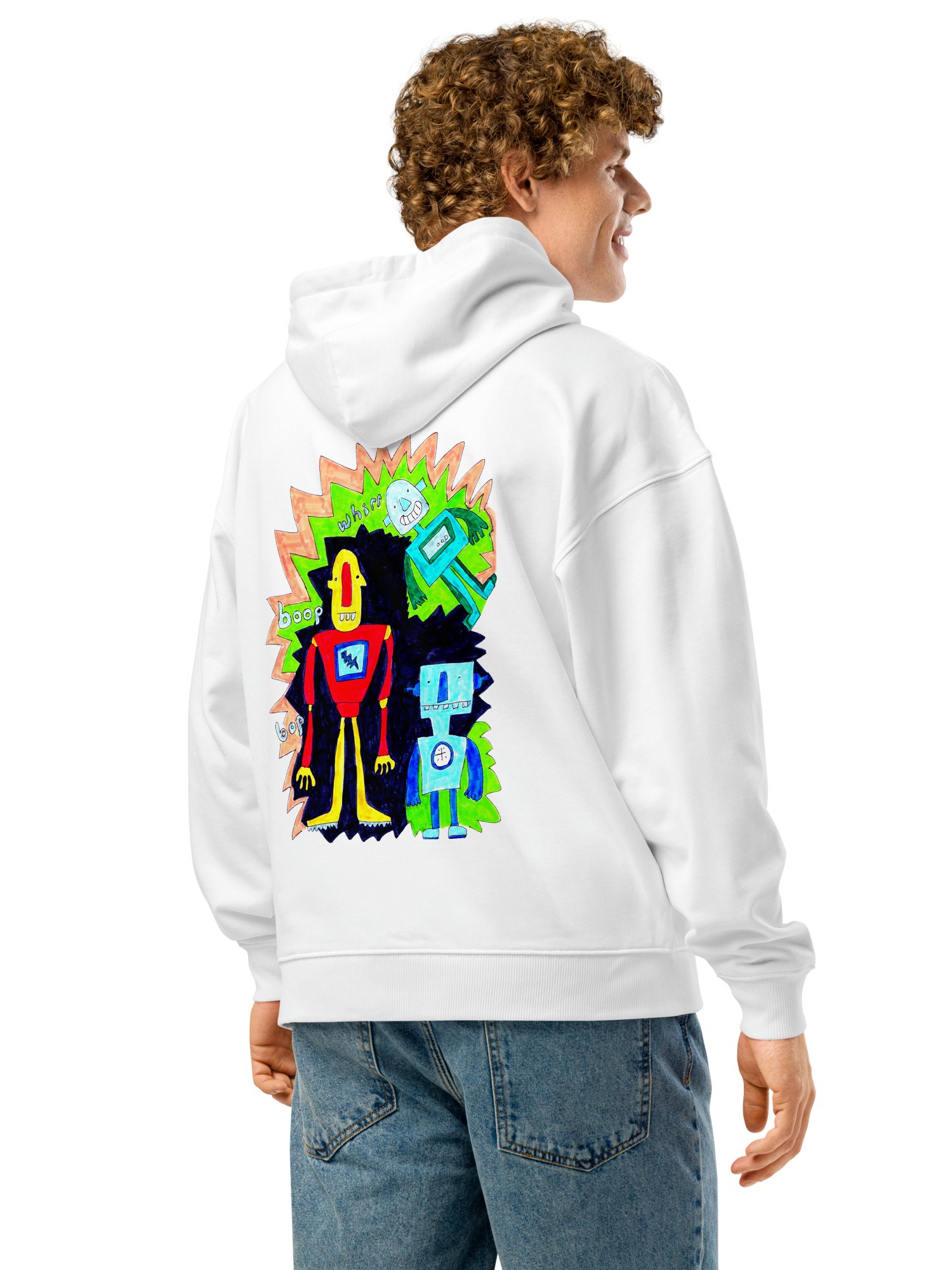 Whimsical Robot Trio Hoodie product image (9)
