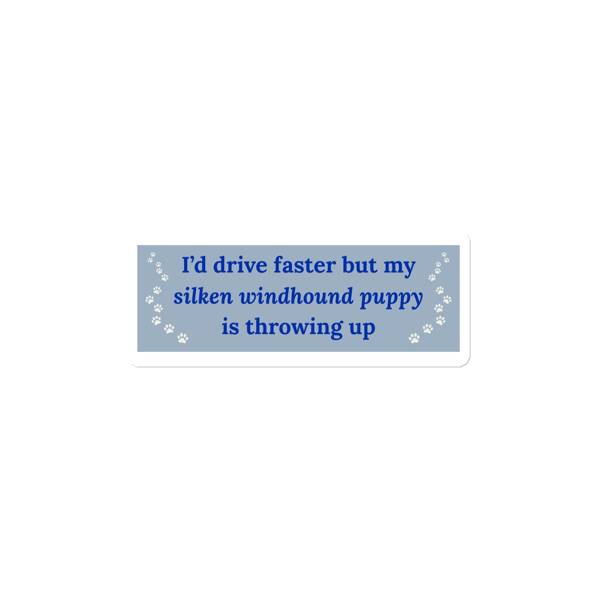 Carsick Puppy Magnet - Blue product image (1)