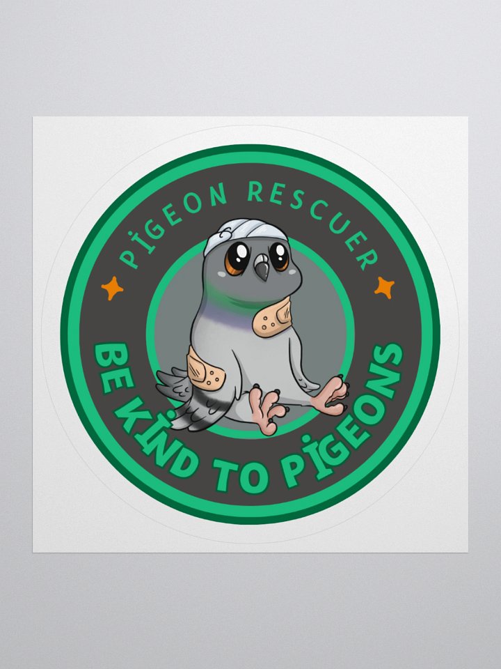 Pigeon Rescuer Kiss Cut Sticker product image (1)