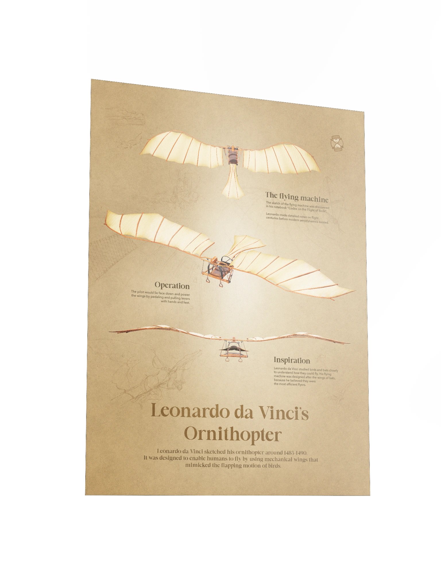 Leonardo da Vinci's Ornithopter (Unframed poster) product image (5)