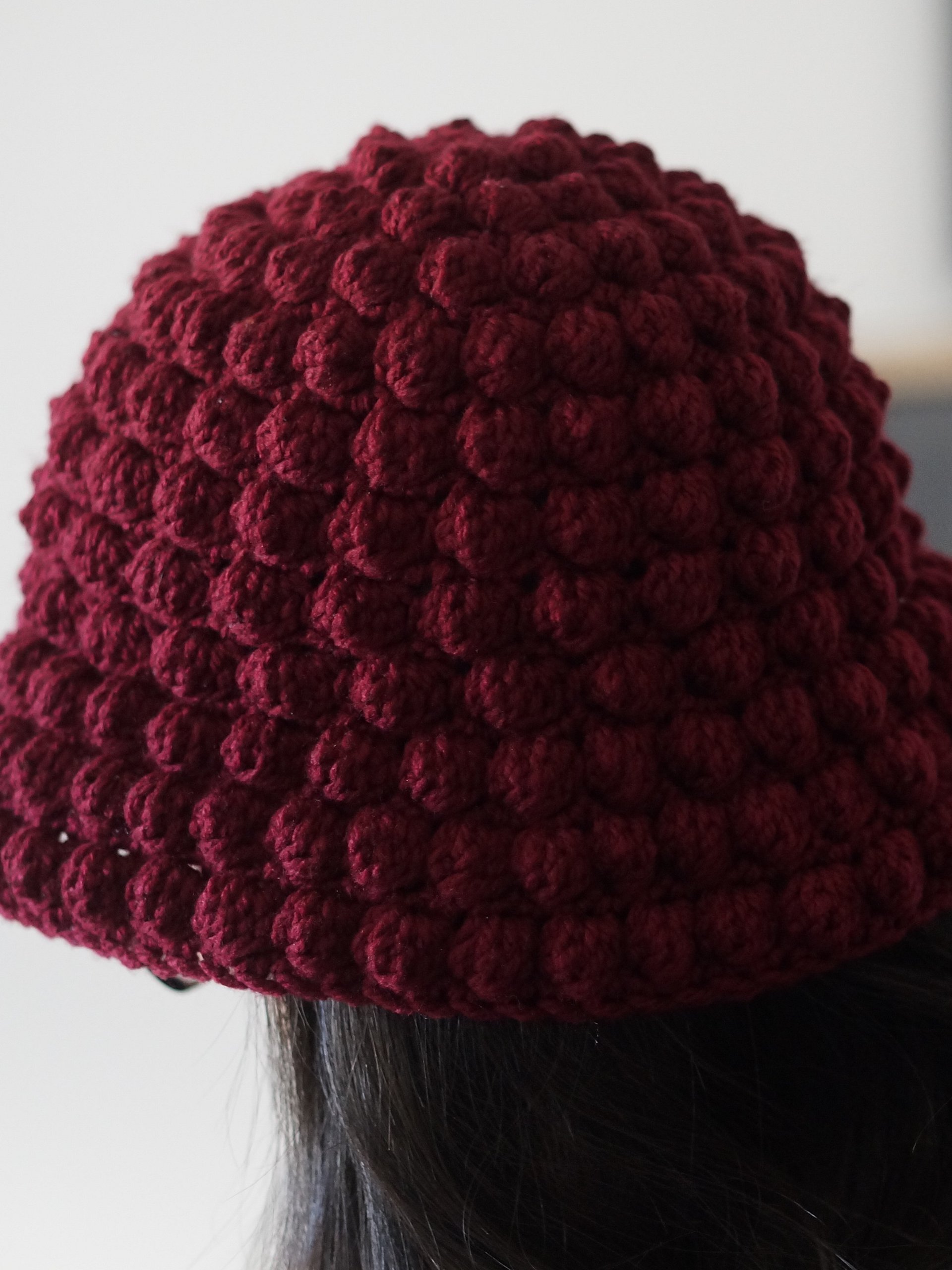 Bubbly bucket hat crochet pattern product image (3)